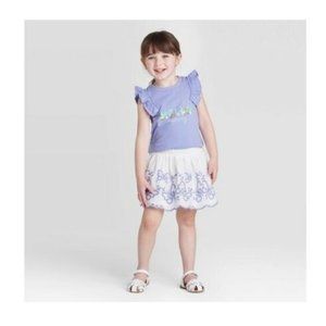NWT-2T- 2pc "Hello Spring" Top & Skirt-Cat & Jack